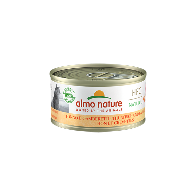 Almo Nature kassikonserv-  tuunikala ja krevetid 70gr