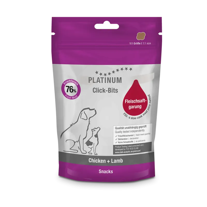 Platinum Click-Bits Chicken+Lamb 150gr