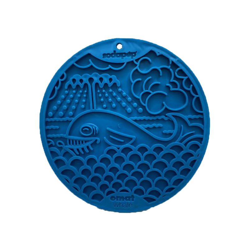 SodaPup lakkumismatt iminappadega "Whale " (sinine)