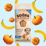 Soopa närimispulgad kutsikatele, banaan ja kõrvits, 100gr